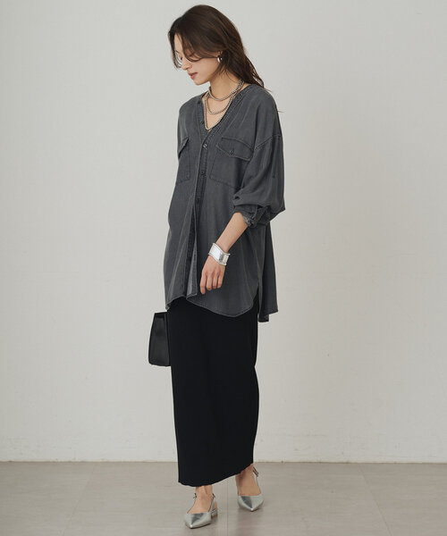 「LOUNGEDRESS」 長袖ブラウス FREE ブラック レディース_画像3