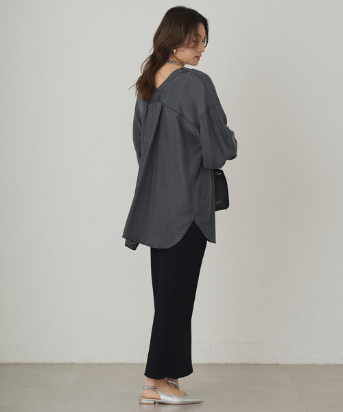 「LOUNGEDRESS」 長袖ブラウス FREE ブラック レディース_画像6