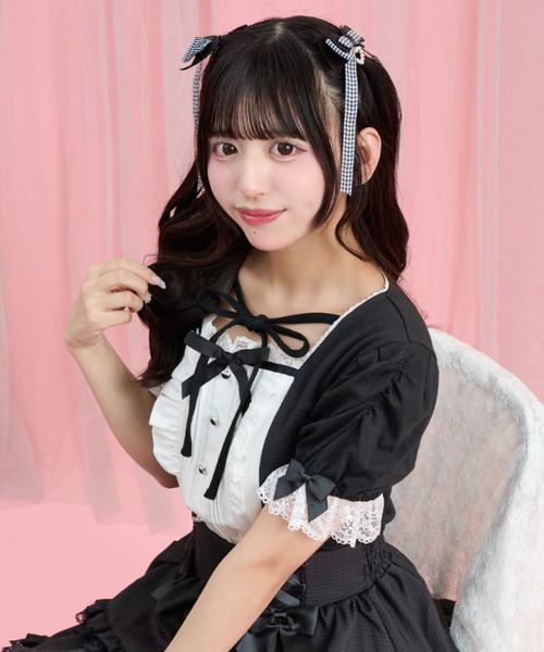 Secret Honey（シークレットハニー） ヘアクリップ チェックヘアリボン