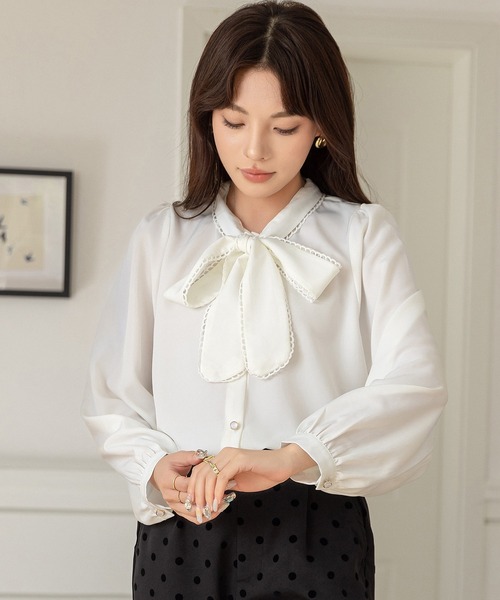 DAY CLOSET ブラウス シャツ 「上品なとろみ生地」ロマンティック