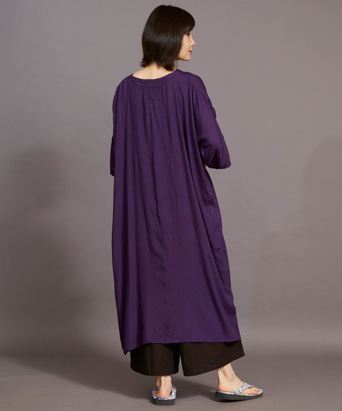 【カヤ】月下美人ワンピース＆羽織セット ネイビー KA3785EW11063_2_l.jpg