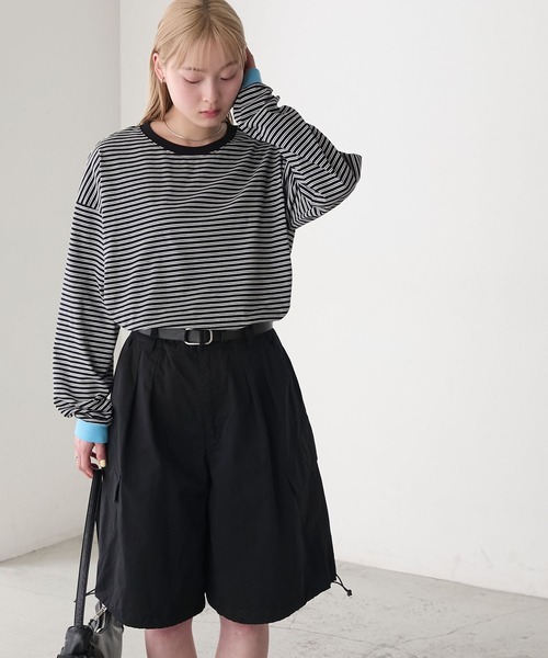 tシャツ レディース カットソー フリル オーバーサイズ ゆったり 切り替えデザイン RASW RASW]オーバーフリルTシャツ | 【公式】Pierrot（ピエロ