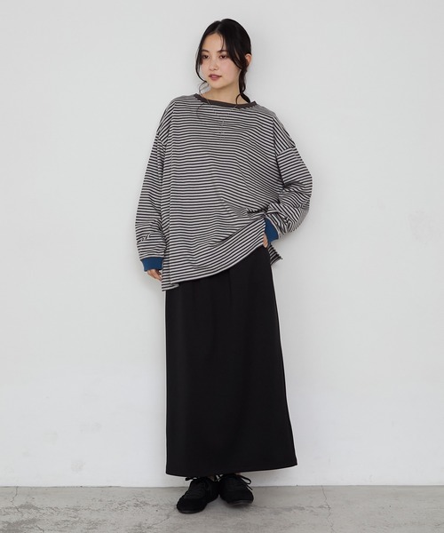 forksy.（フォルクシー） tシャツ 「forksy.」配色リブオーバーサイズ