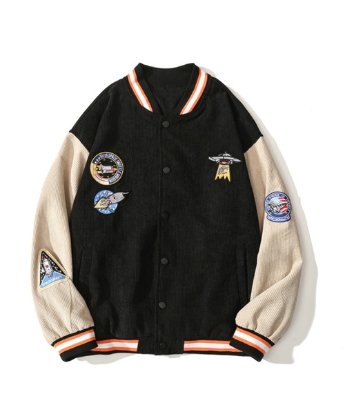 スタジャン 「HOOK」 アメカジ配色クマワッペンスタジャンジャケット