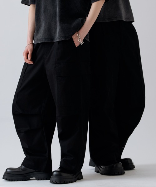 NULL ワイドパンツ カーゴパンツ 「NULL」ワイド カーゴ ミリタリー