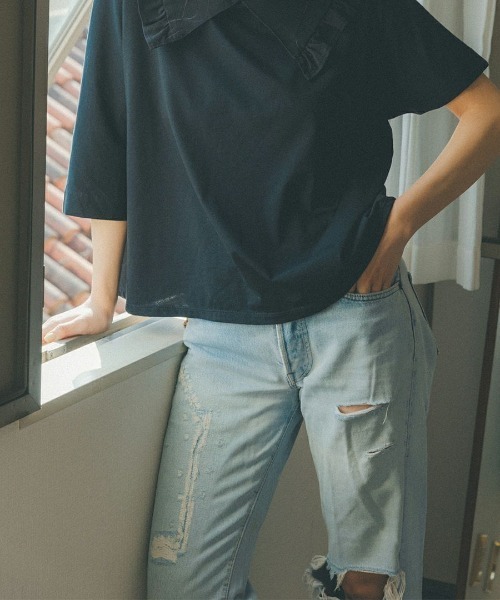 tシャツ アシメスリーブT レディース