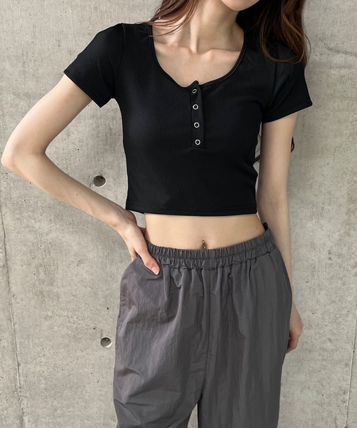 GLAMOROUS JANE（グラマラスジェーン） tシャツ ヘンリーボタン