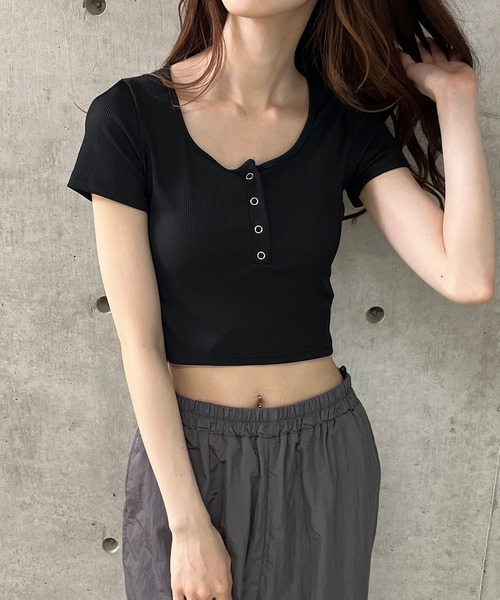 GLAMOROUS JANE（グラマラスジェーン） tシャツ ヘンリーボタン