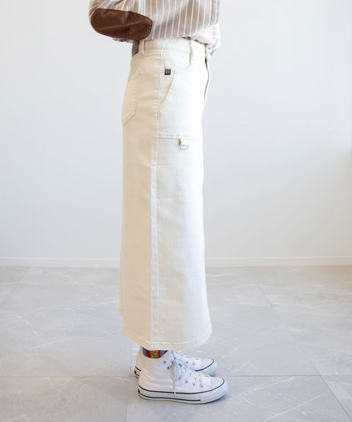 S'more デニムスカート Stretch long denim skirt brown