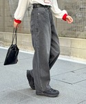 ワイドパンツ ジーンズ カーブペインターデニム...の詳細画像4