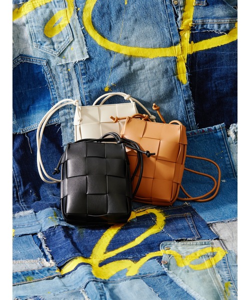 2way編み込みショルダーバッグ STYLEBLOCK ショルダーバッグ バッグ 編み込みデザイン2WAYミニ