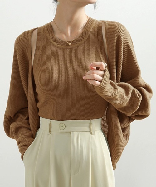 ANDREDAMO 売れ筋商品|||アンドレダモ ニット&セーター アウター レディース Sweaters Brown 23aw】extra quality turtle knit sweater / エクストラ