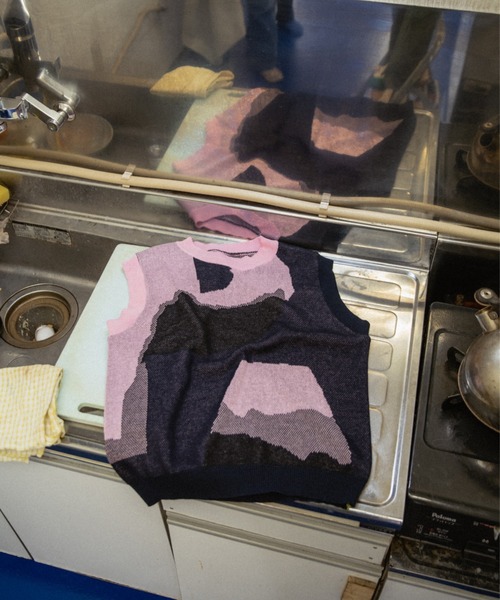 PAMM（パム） ベスト ジレ MARBLE PAMM knit vest レディース メンズ