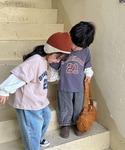 tシャツ 「kids」カレッジロゴ重ね着風ロン...の詳細画像5