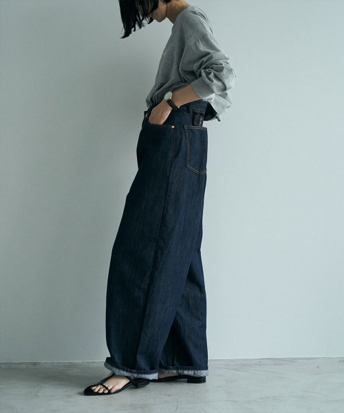 marjour ジーンズ デニム デニムパンツ TUCK DENIM レディース