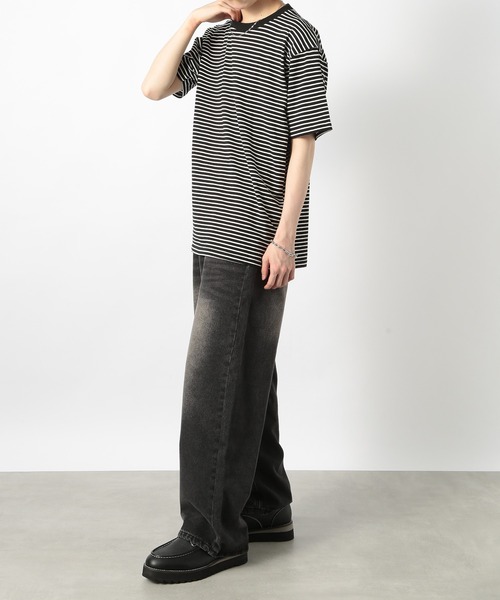 SETUP7 ジーンズ 「SETUP7」ルーズストレートウォッシュドデニム