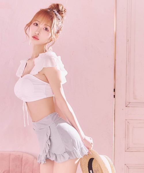 Tika 水着 ビキニ 体型カバー ハイウエスト ショートパンツ
