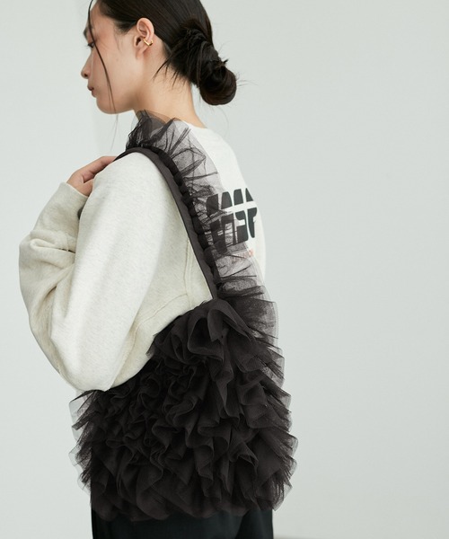ADAM ET ROPE' FEMME フリルワンショルダーバッグ ADAM ET ROPE'（アダムエロペ） ショルダーバッグ バッグ 「一部WEB