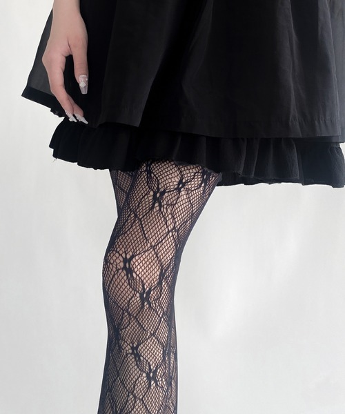 Amazon | M＆YFASHION リボンブラックストッキング
