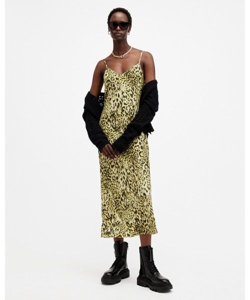 AllSaints/Bryony ミディ丈 スリップワンピース Vネック ALLSAINTS ワンピース BRYONY V-NECK MIDI SLIP DRESS | Vネック