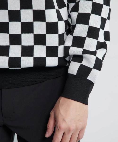 DEVEREUX GOLF セーター ニット Cafe Racer チェッカーニット