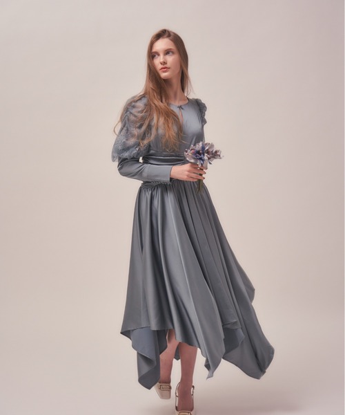 ERADIE（エラディエ） ドレス Irregular hem satin dress イレギュラー