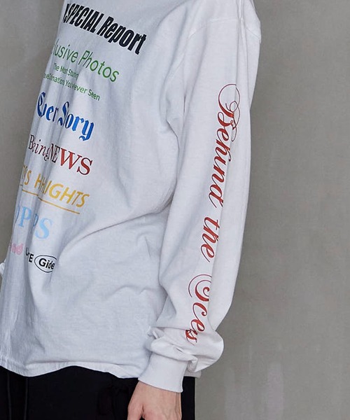 MAISON SPECIAL（メゾンスペシャル） tシャツ MAGAZINE HEADING Long