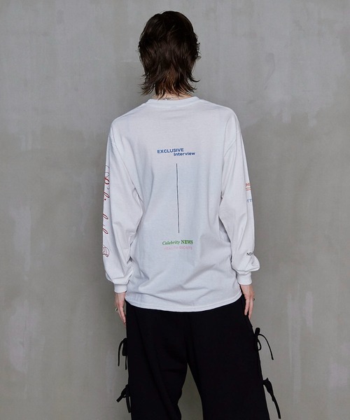 未使用！メゾンスペシャル✳︎MAGAZINE HEADINGロングスリーブTシャツ MAISON SPECIAL tシャツ MAGAZINE HEADING Long Sleeve T-shirt