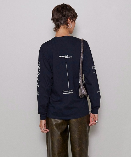 MAISON SPECIAL tシャツ MAGAZINE HEADING Long Sleeve T-shirt