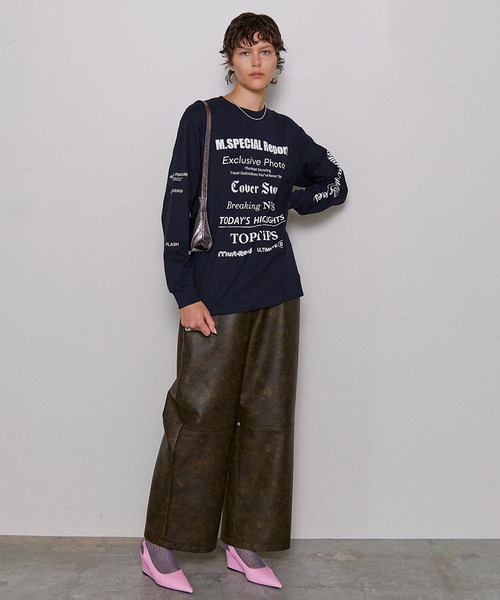 未使用！メゾンスペシャル✳︎MAGAZINE HEADINGロングスリーブTシャツ MAISON SPECIAL tシャツ MAGAZINE HEADING Long Sleeve T-shirt
