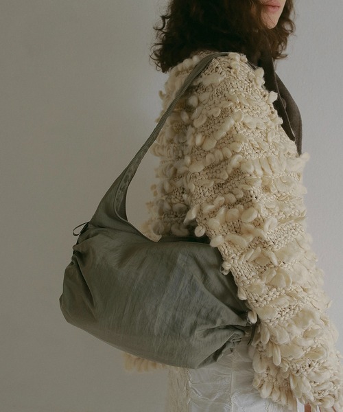 ショルダーバッグ バッグ Nylon sidegather oneshoulder bag/ナイロン サイドギャザー ワンショルダー バッグ レディース | EFOLE