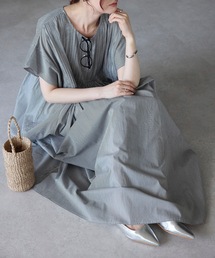 ＆HALF ワンピース 夏 半袖 「indian Cotton Collection」インド綿
