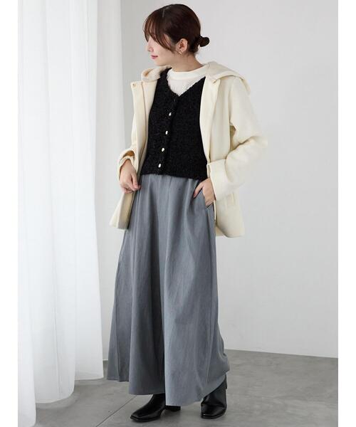 Te chichi TERRASSE コート アウター カットメルトンフード