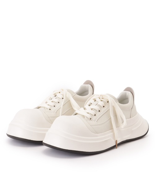 Lace Ladies スニーカー ボリューム ラウンドトゥ 厚底 レース