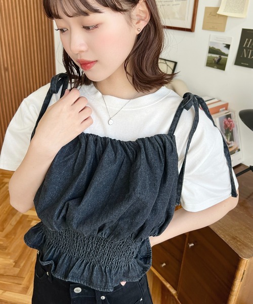 MARS　チェックリボンキャミソール Check Ribbon Camisole Dress / チェックリボンキャミソール