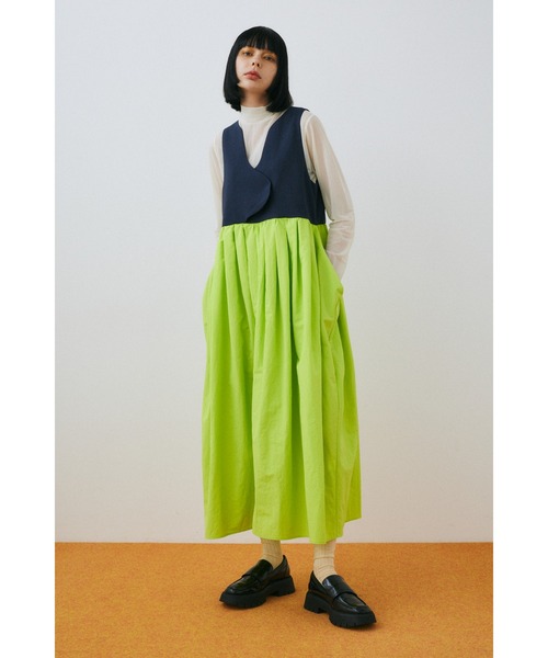 ワンピース HeRIN.CYE Jersey cardigan dress ヘリンドットサイ HeRIN.CYE ［予約］Jersey cardigan dress