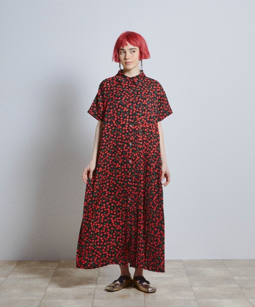 manana suerte ワンピース アシンメトリープリーツワンピース