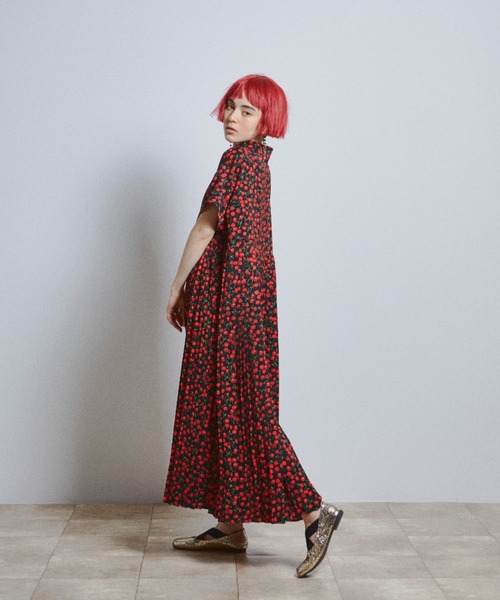 manana suerte ワンピース アシンメトリープリーツワンピース