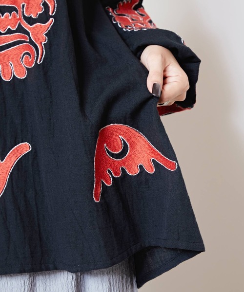 「チャイハネ」ハルモナ刺繍トップス レディース チャイハネ 「チャイハネ」ハルモナ刺繍トップス レディース