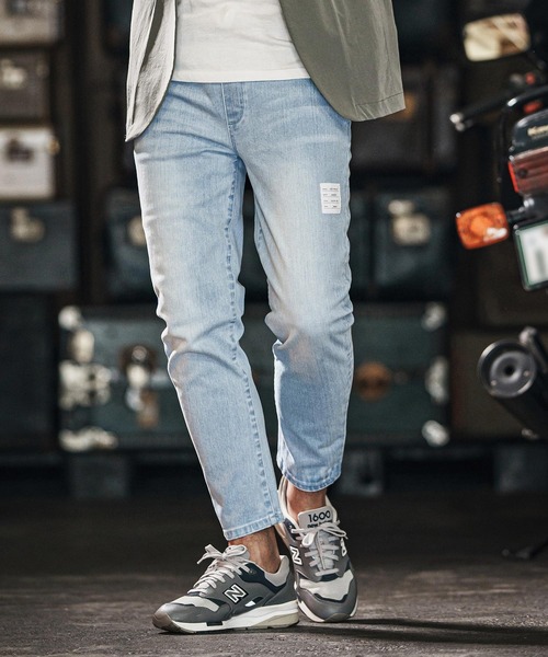 wjk reluxe ジーンズ mp13266-tight knit denim tapered easy