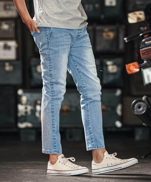 wjk reluxe 3Dcable quilt パンツ　サイズM wjk reluxe】back fleece bonding stretch nylon pants ナイロン