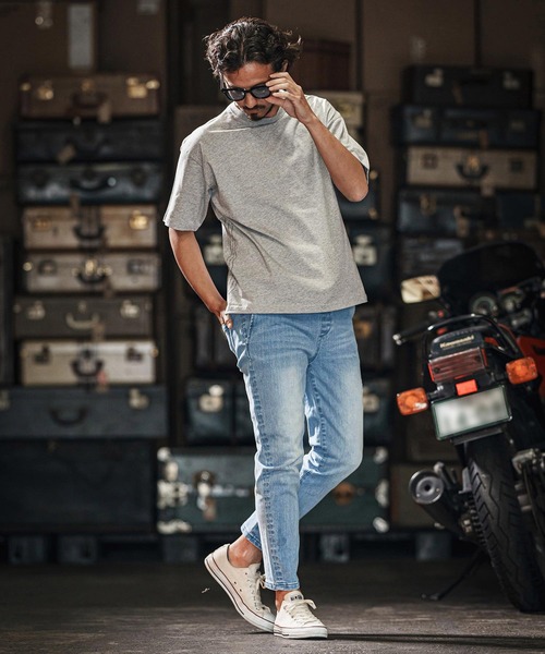 wjk reluxe ジーンズ mp13266-tight knit denim tapered easy