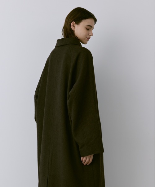 「flaner」 ステンカラーコート LARGE ダークブラウン レディース_画像7