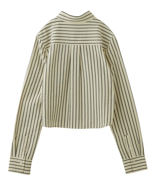 X-girl（エックスガール） ブラウス シャツ 夏 BUTTERFLY STRIPE L/S
