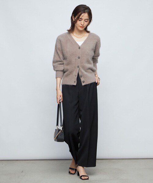 「NOLLEY'S Sophi」 ニットカーディガン 38 ベージュ レディース_画像3