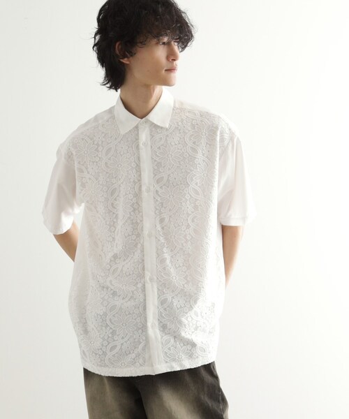 takoi様用出品 tk.TAKEO KIKUCHI シャツ ボタニカルレースシャツ メンズ