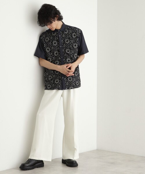 takoi様用出品 tk.TAKEO KIKUCHI シャツ ボタニカルレースシャツ メンズ