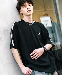 tシャツ KANGOL カンゴール 別注コラボ オーバーサイズ袖ラインワッフルワンポイントロゴ刺繍ラグラン半袖Tシャツ メンズ レディース｜ZOZOTOWN Yahoo!店