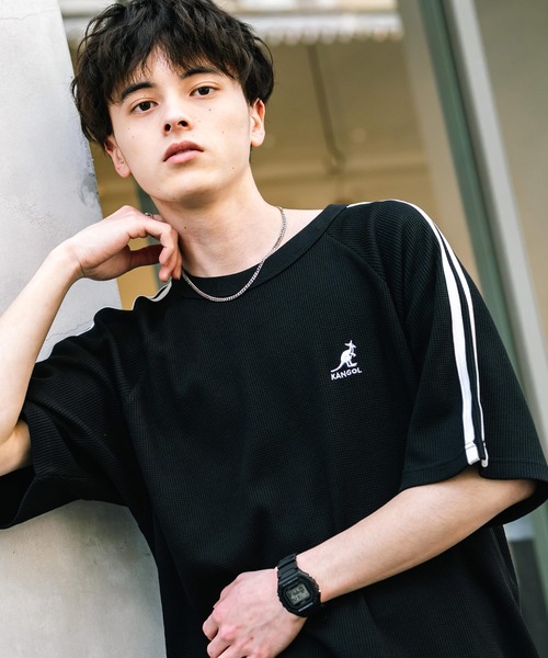 SEVENTEEN  Tシャツ コラボ KANGOL  レディース  メンズ KANGOL tシャツ カンゴール/ 刺繍ロゴTシャツ メンズ レディース