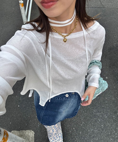 d.i.a. チョーカー付 ベアトップ DIESEL｜オーバルD チェーンネックレス チョーカー (DIESEL